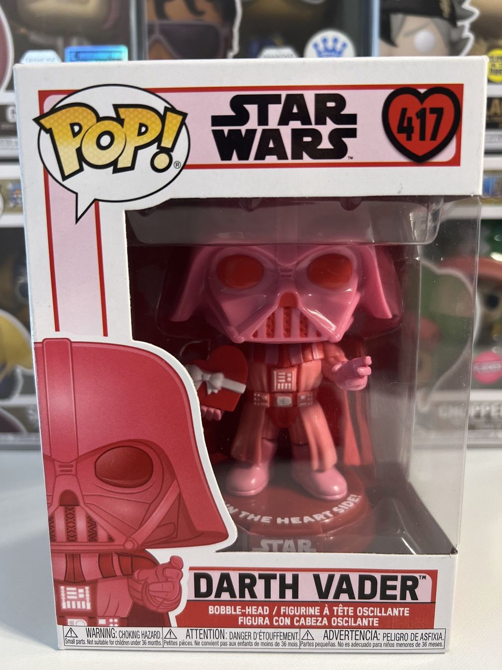 Funko Statuette: Funko POP! Star Wars Saint-Valentin Darth Vader – Nuovo e nell'imballaggio originale da Le Mouret venduto da perfectbijou