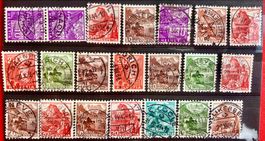 Lot Landschaftsbilder mit Zentralen Stempel