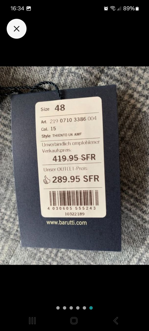Giacche: Blazer BARUTTI en laine, Gr. 48 – Nuovo e nell'imballaggio originale da Genève venduto da Martinbng 5