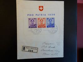 2.XII.36, R-Brief nach ULM Rar auf Brief