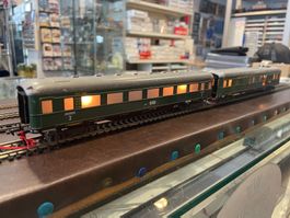Rare Vintage Fleischmann DC + Light Personenwagen Set