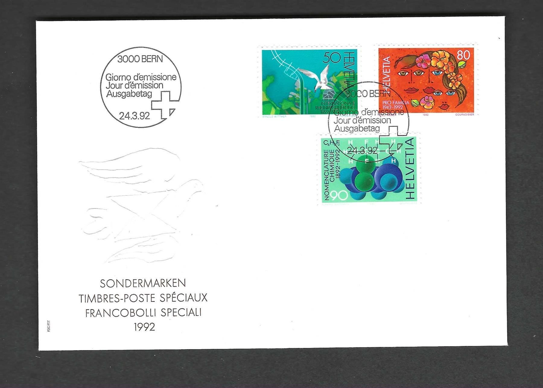 Tutti i francobolli: CH FDC Satz 1992 – Usato da Koblenz venduto da Markenhimmel