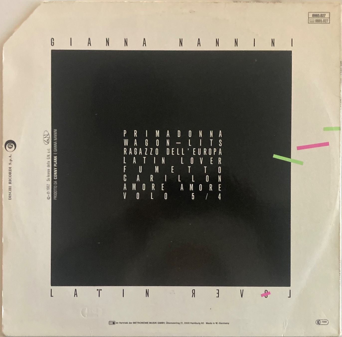 Dischi in vinile: GIANNA NANNINI - LATIN LOVER – Usato da Poliez-Pittet venduto da Newtown-Records 1