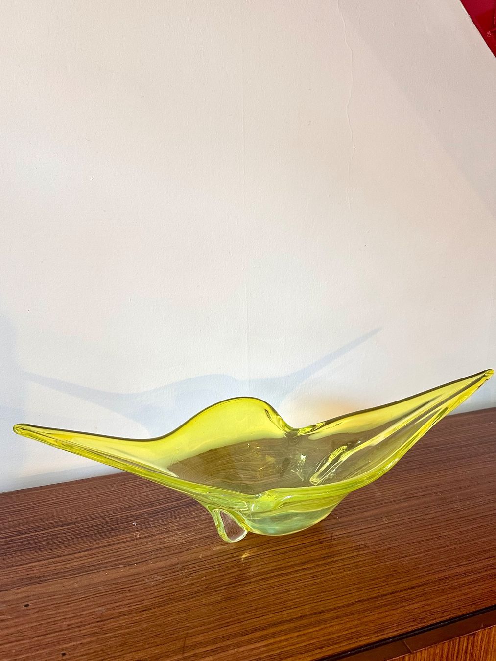 Murano Servierplatten: Plat en verre Murano jaune vintage – Gebraucht aus Lausanne von jul_v9ht 3