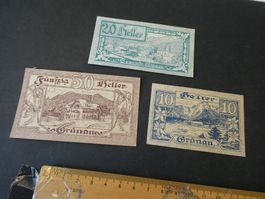 Oesterreich, Grünau - Notgeldscheine