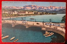 Zürich Quaibrücke und Utoquai 1929