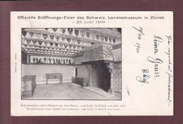 ZÜRICH - Eröffnung Landesmuseum - 1898 // kleiner Riss //