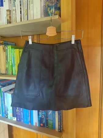 H&M Black Leather Skirt