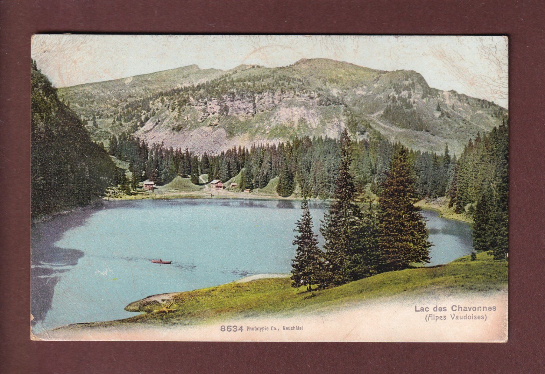 Cartoline postali: LAC DES CHAVONNES - 1908 – Usato da Pully venduto da nicecards