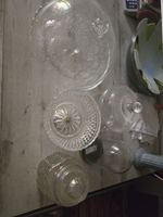 Lot de 5 cloche bonbonnières a gâteau biscuit en verre 