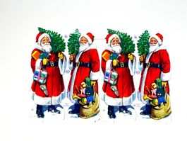 4 Samichläuse Bilder St. Niklaus Papier Lebkuchen Oblaten