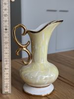 Vintage Porzellan Krug mit Goldhenkel und Lüsterglasur
