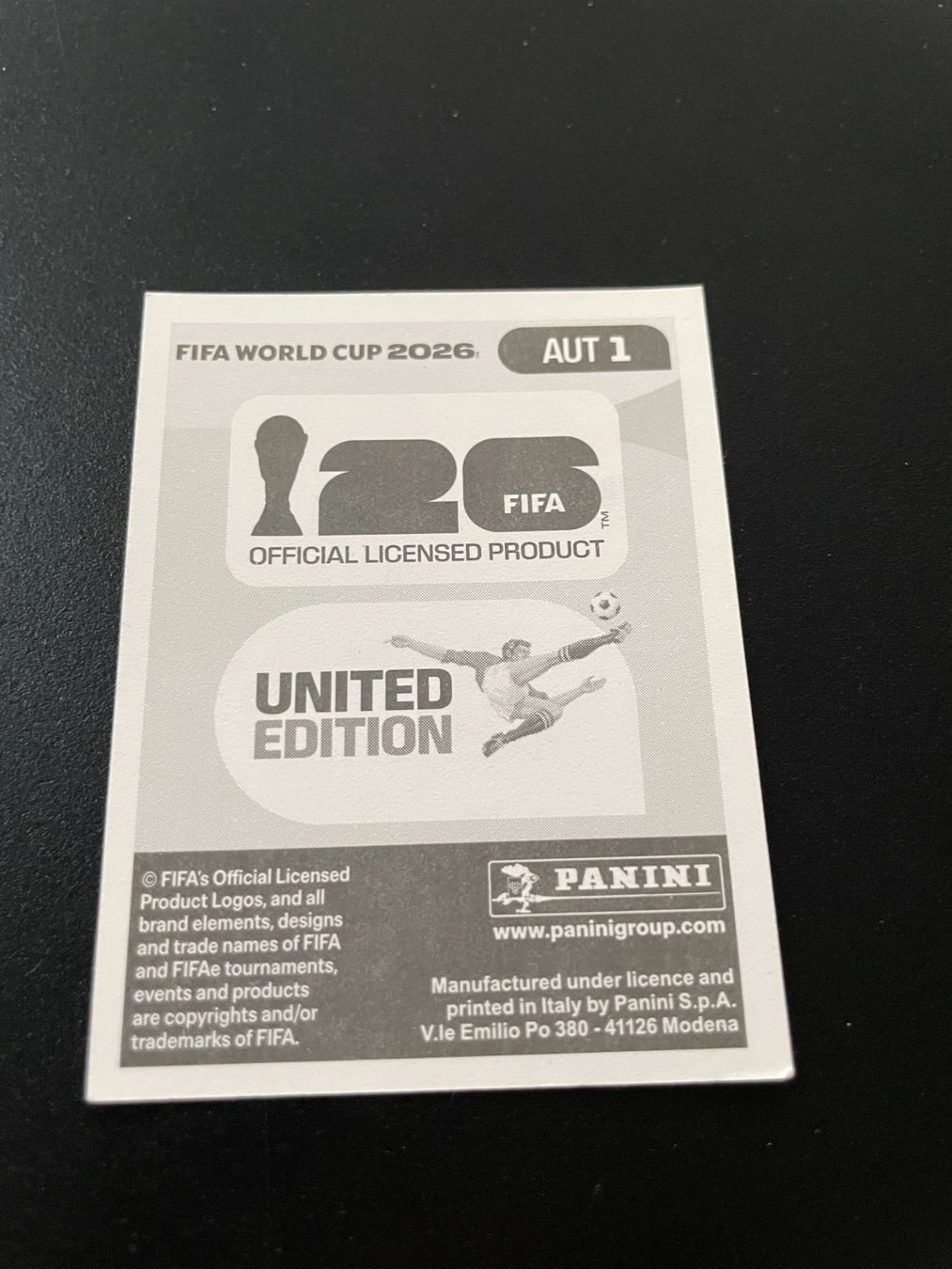 Panini Cartes à collectionner: FIFA WM 2026 Sticker AUT 1 – D'occasion à Fahrwangen par Venez 1