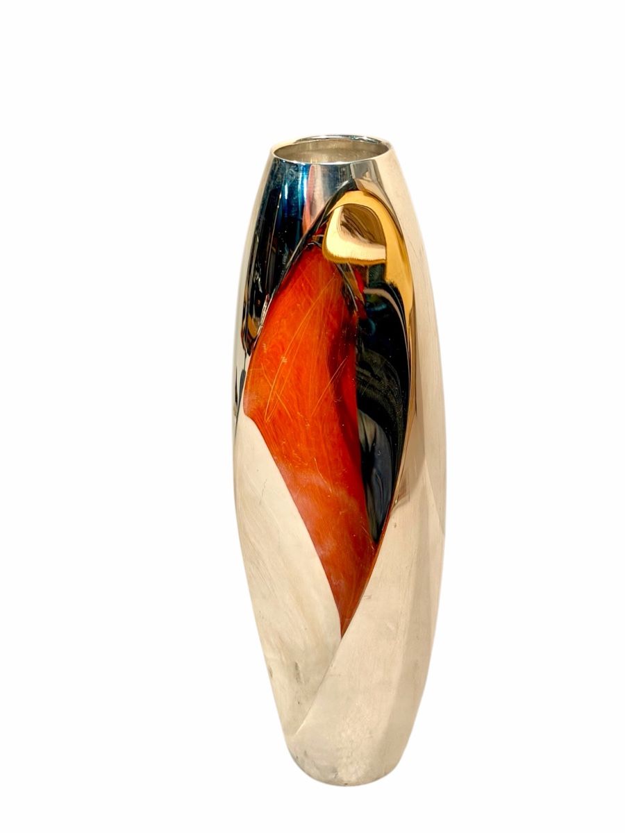 Vase & Récipients: Vase chrome oval shape – D'occasion à Lausanne par artnouveau05 3