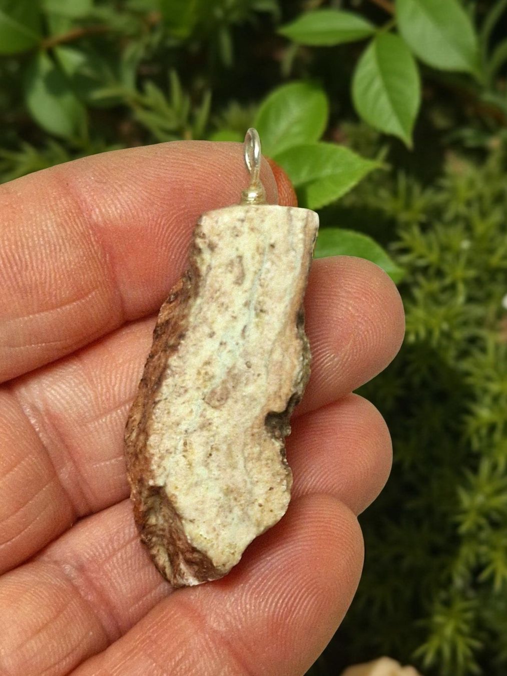 Minerali & Pietre curative: Kettenanhänger aus Schweizer rosa Alabaster – Nuovo e nell'imballaggio originale da Aarau venduto da Schmuckhoehle_MD 5