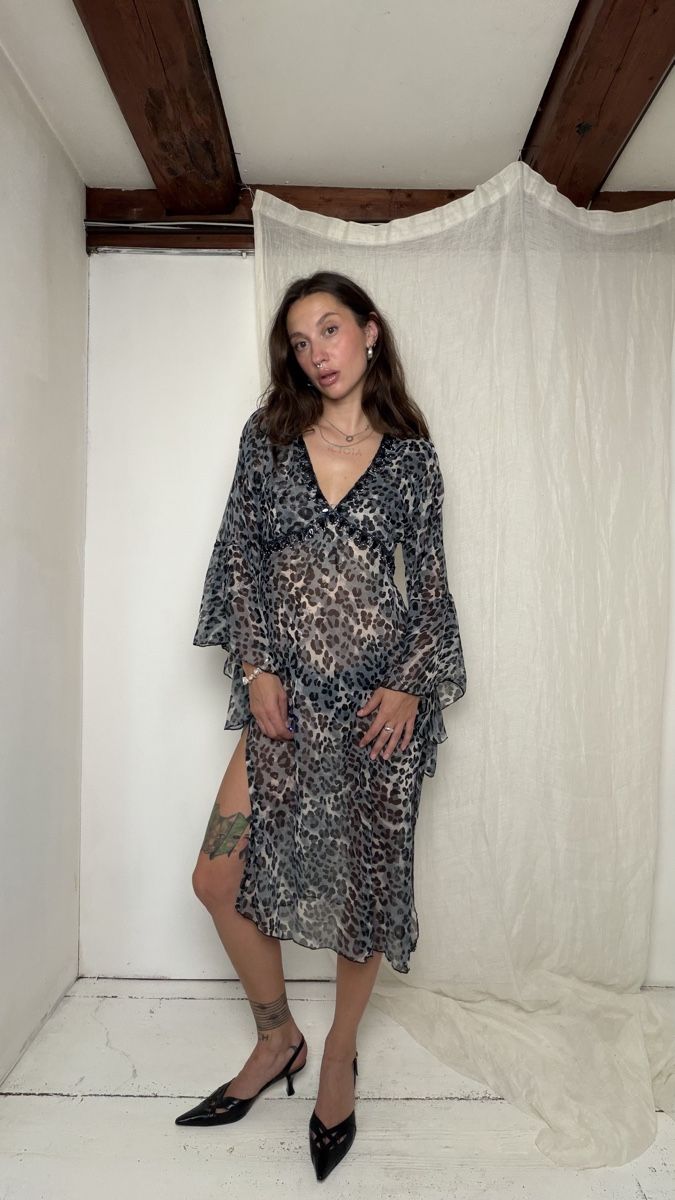 Robes: GUL COLLECTION Dress leopard print Size L – D'occasion à Knonau par Grapesvintage 4