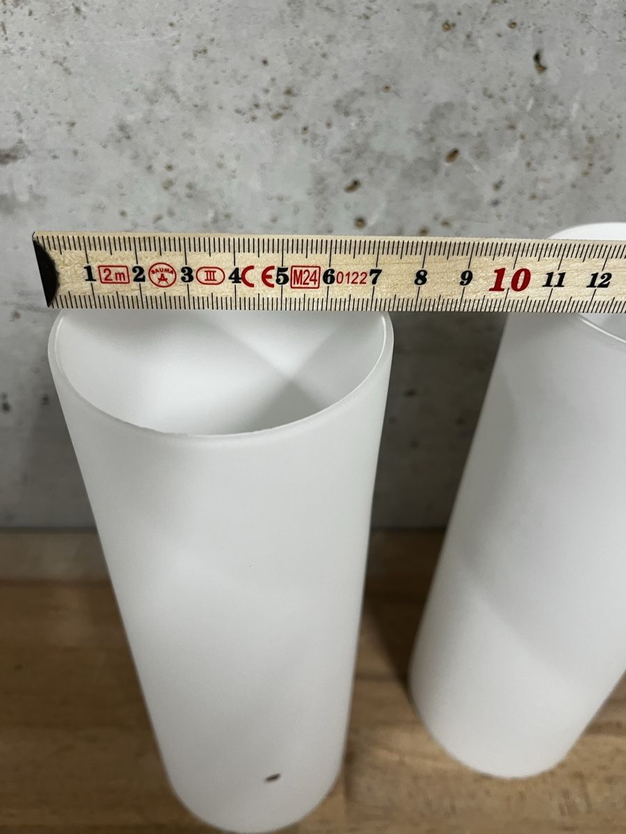 Lampadari & plafoniere: 4x Glas Schlauch Lampenschirm Diffusor Milchglas – Usato da Eiken venduto da Von_der_frei 2