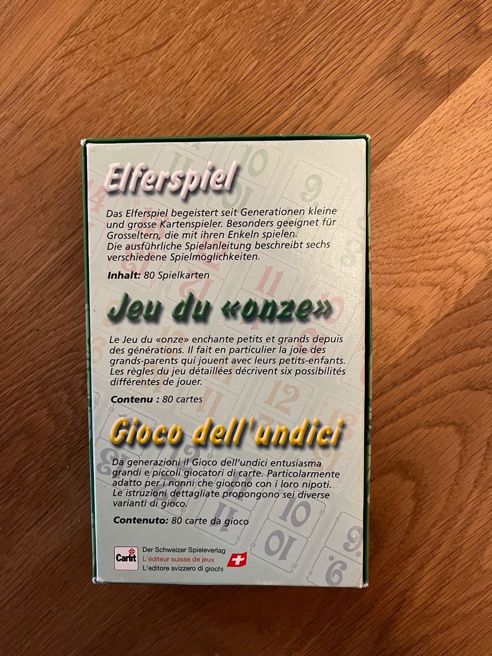 Carlit Spiele: Elferspiel Carlit – Gebraucht aus Gurmels von sar_znc6 2