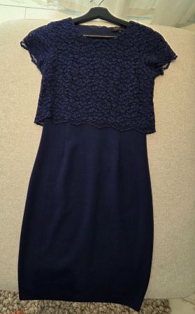 Dunkelblau Spitzenkleid von Costes Grösse XS guter Zustand
