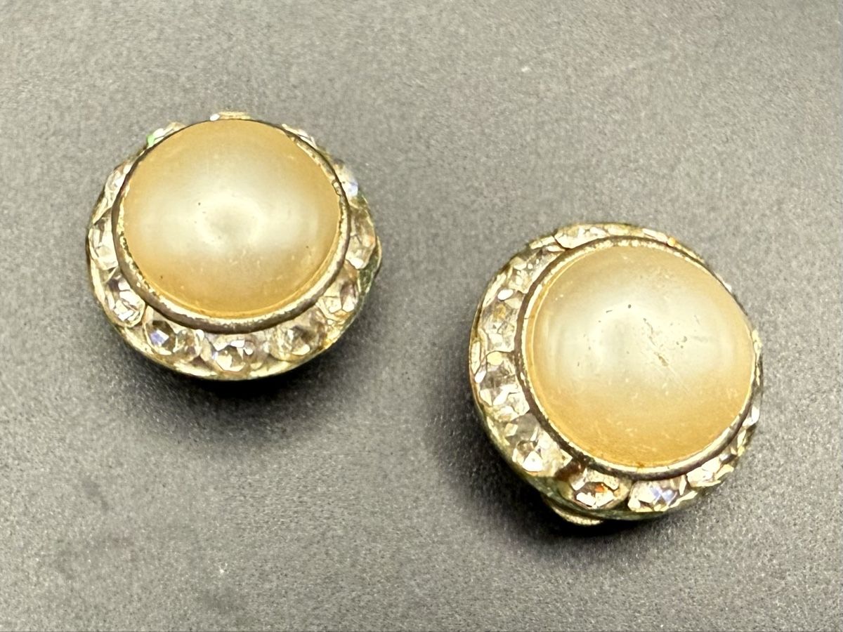 Ohrringe & -stecker: Vintage Perlen und Strass Ohrringe, Clip – Gebraucht aus Lamone von LaCantinaMagica 2