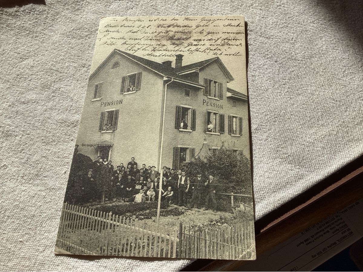 Ansichtskarten: Winterthur  1905  pension – Gebraucht aus Luc (Ayent) von Rebouille