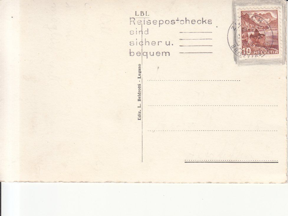 Cartoline postali: Castagnola 1947 – Usato da Bürglen TG venduto da StampGraf 1