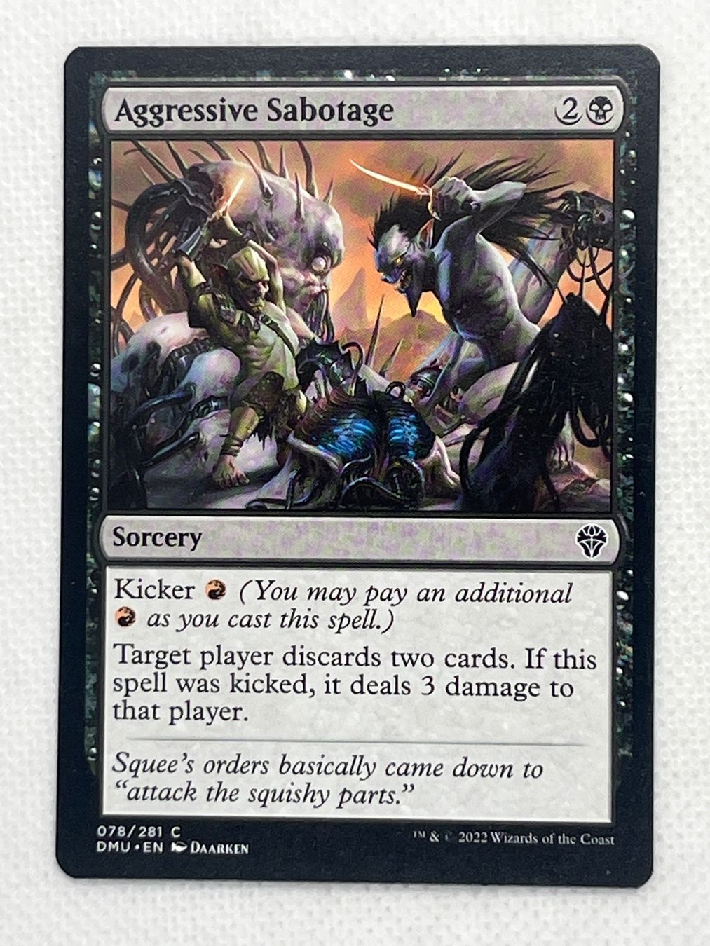 Magic The Gathering Sammelbilder & Trading cards: MTG Aggressive Sabotage DMU 078 Englisch Common – Gebraucht aus Hinterkappelen von Kim1992
