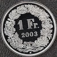 1 Franken 2003 stgl. / aus Münzsatz