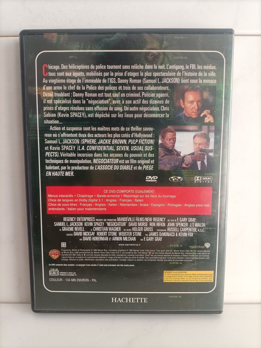 DVD Négociateur (fr/uk/it) Samuel L. Jackson Kevin Spacey (D'occasion ...