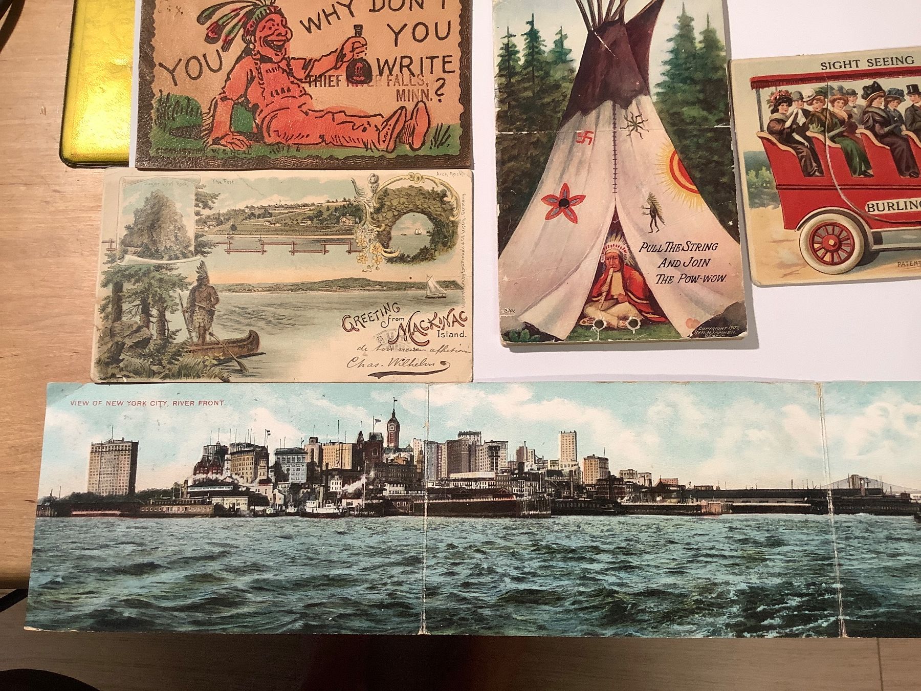 Cartoline postali: 5 seltene Ansichtskarten USA, 1901 - 1907 – Usato da St. Gallen venduto da herbrig2 3