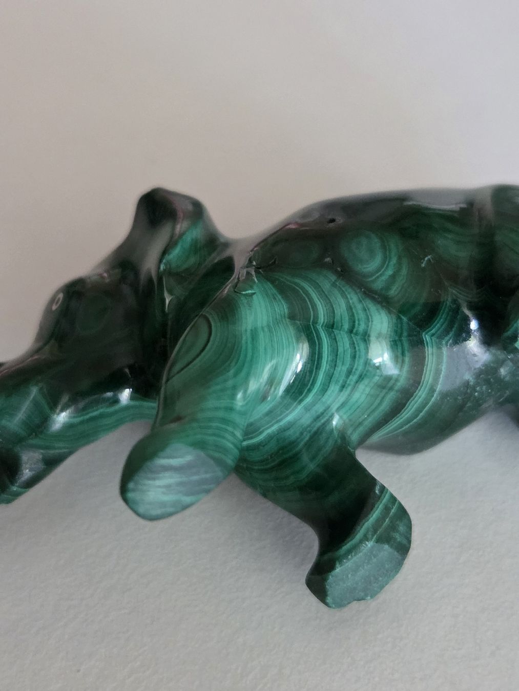 Statuette: Malachit Elefant Figur, sehr detailliert, ca 5 cm – Usato da Riehen venduto da Bs75 4
