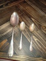 3 Löffel 800 Silberpunze, deutsches Silber, 108g Gewicht.