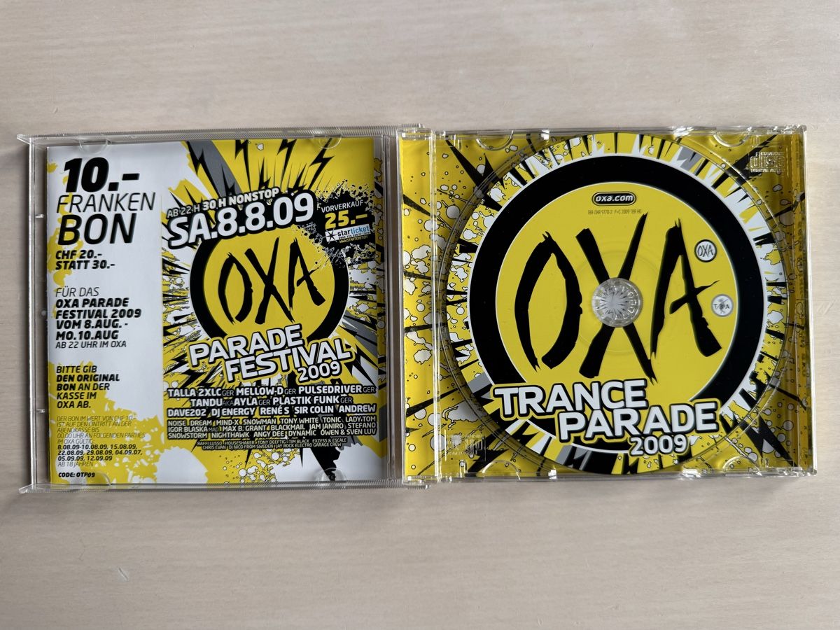 CD: OXA Trance Parade 2009 CD ! – Usato da Oberried Brienz venduto da Chyara 2
