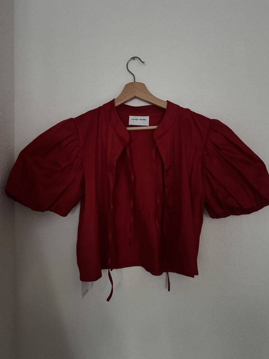 Camicette: Orage Studio Cropped Top, Red with Tie, size S, chic! – Nuovo e nell'imballaggio originale da Dietikon venduto da dom_pvq5 1