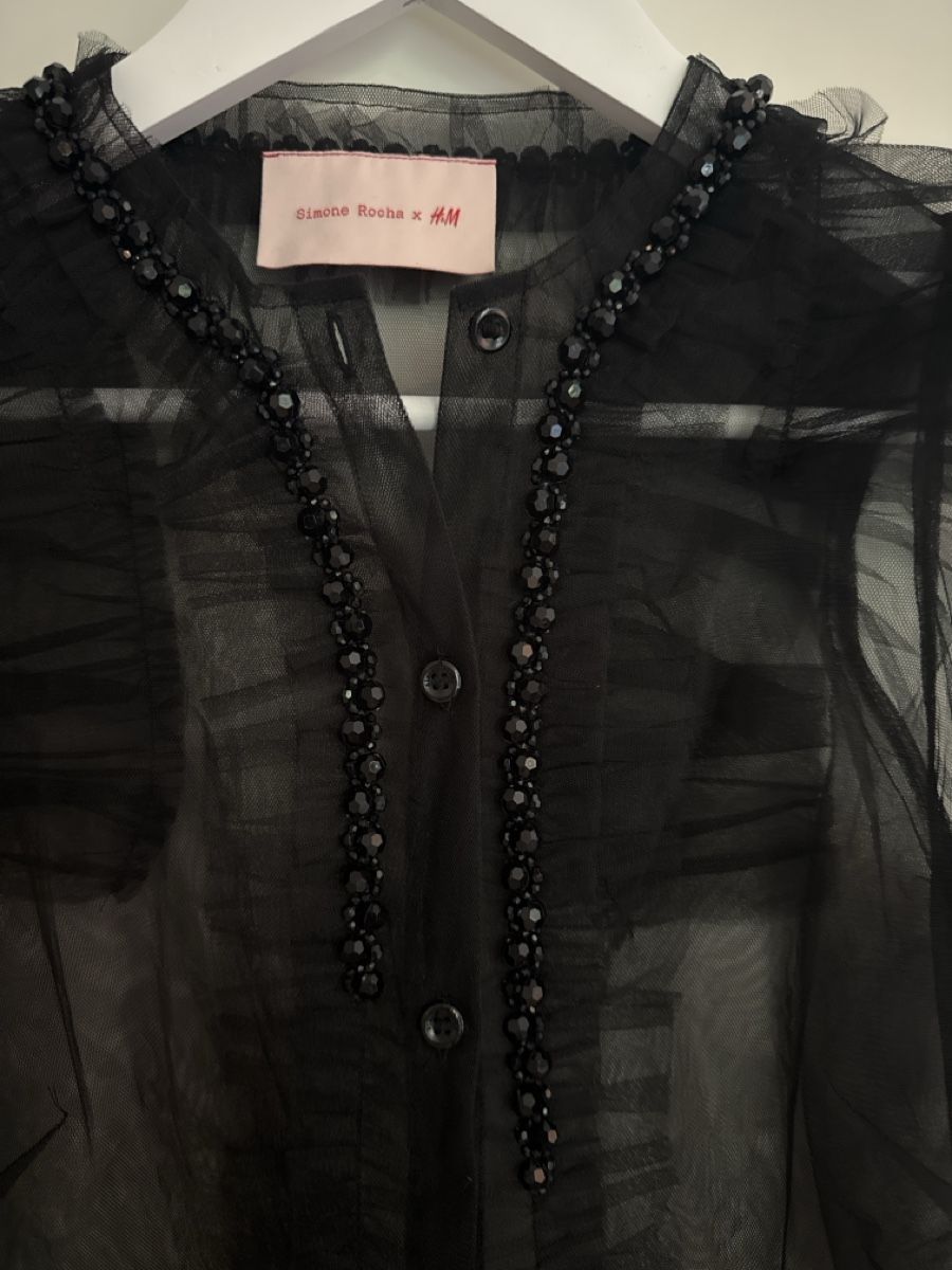 Camicette: Simone Rocha x H&M Black Tulle Blouse Size 36 – Nuovo (secondo la descrizione) da Zürich venduto da dan_ztl5 1