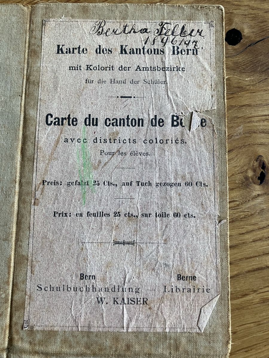 Cartes géographiques & atlas: Steinalte Landkarte Kanton Bern – D'occasion à Biglen par Maci2005 3