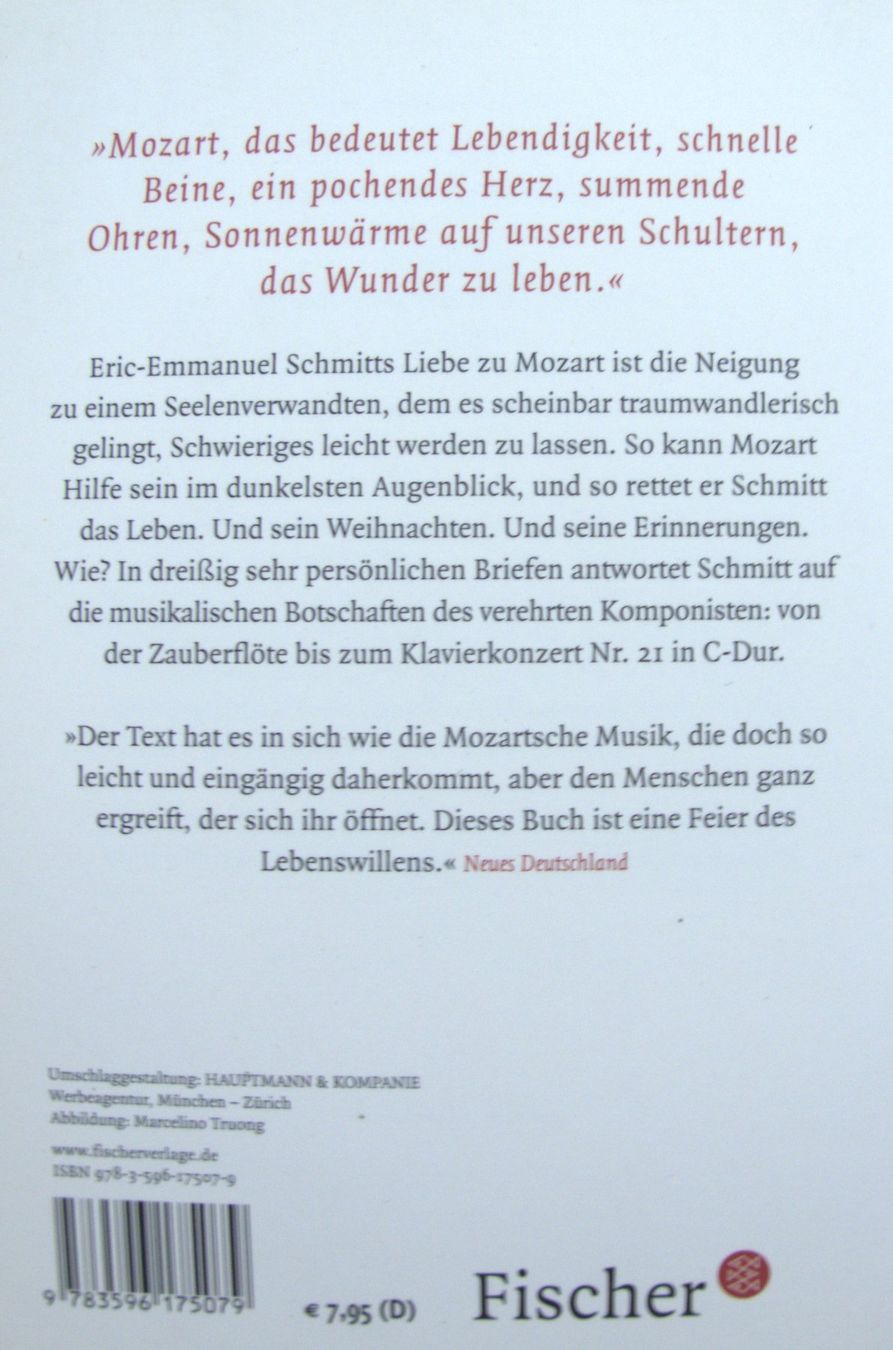 Livres: Eric-Em. Schmitt - Mein Leben mit Mozart – D'occasion à Rheinfelden par bigi0956 1
