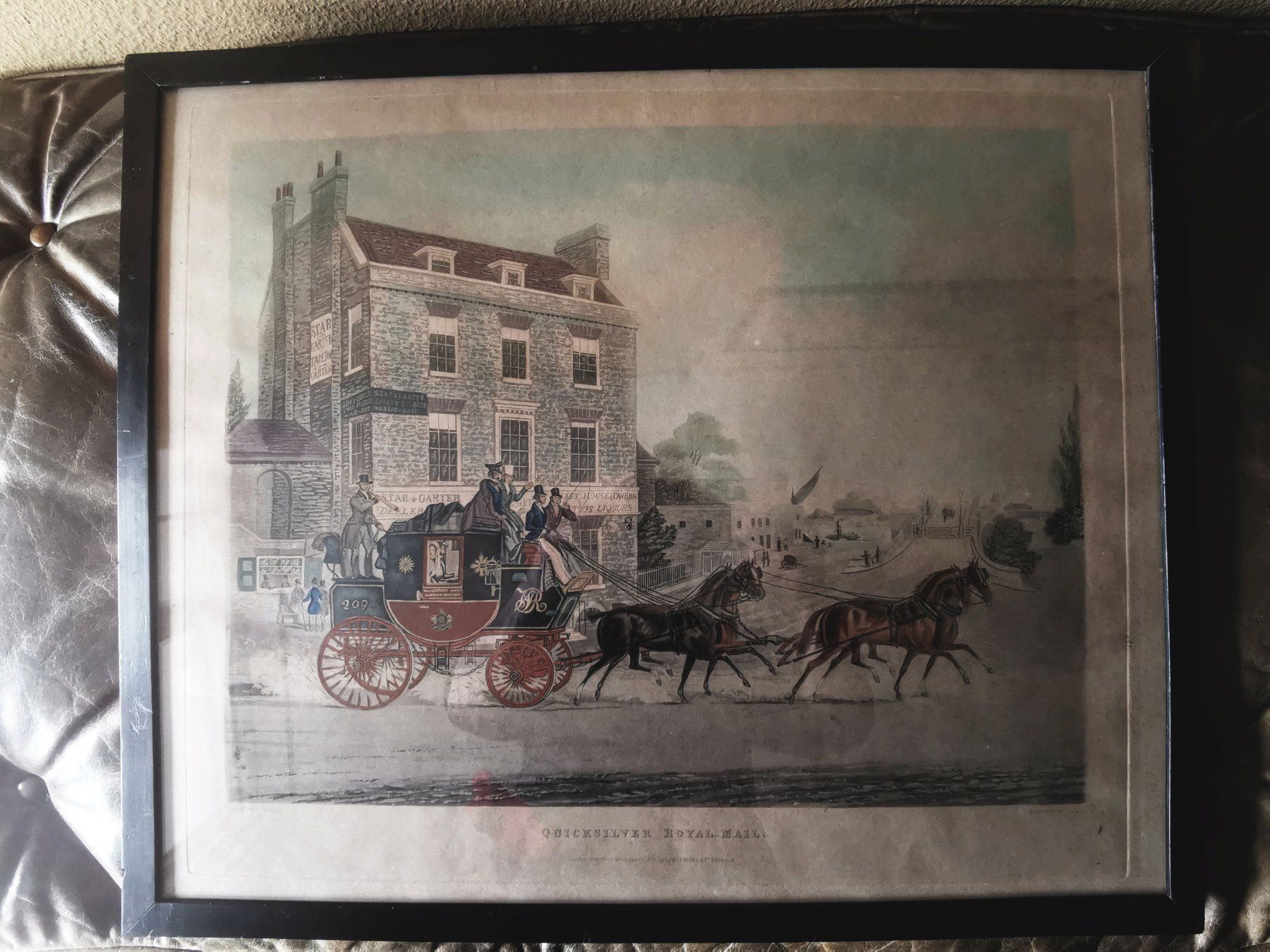 Cornici: Antikes Bild "Quick Silver Royal Mail", London 1835 – Usato da Dübendorf venduto da aschiduebendorf