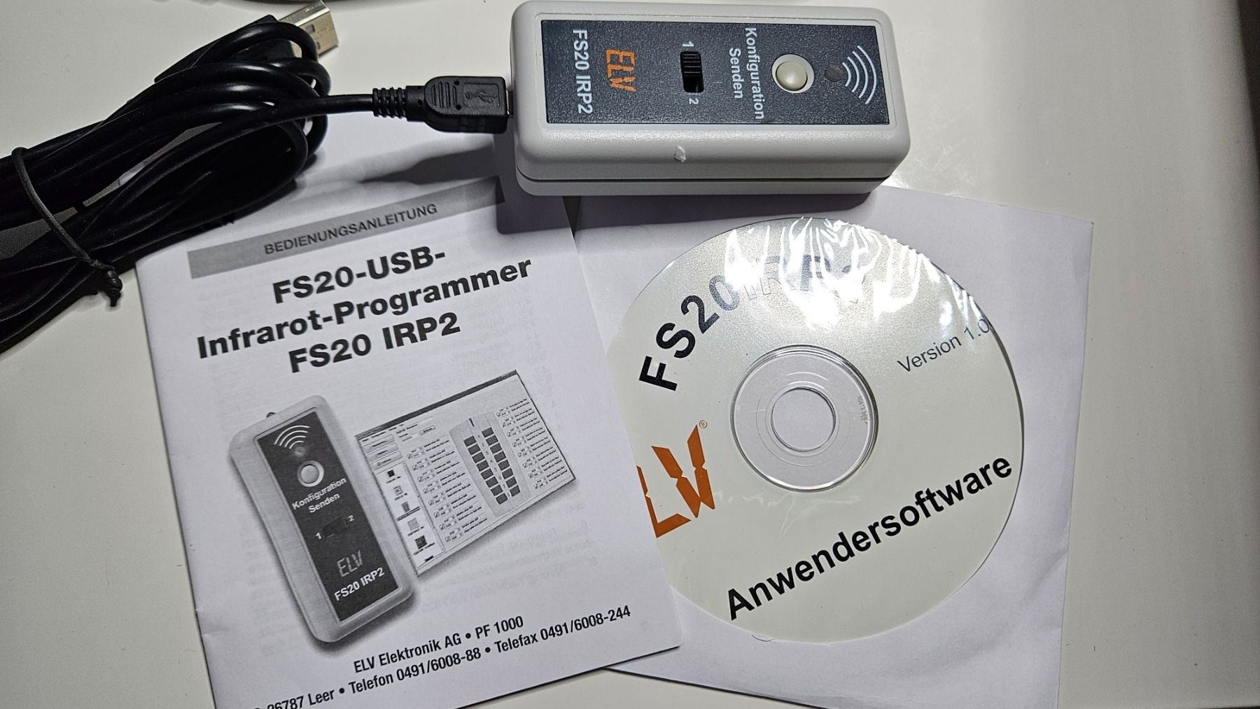 Unità & Adattatore: FS20 Infrarot-Programmer USB IRP mit Software & Manual, ELV – Usato da Wädenswil venduto da foxi2000