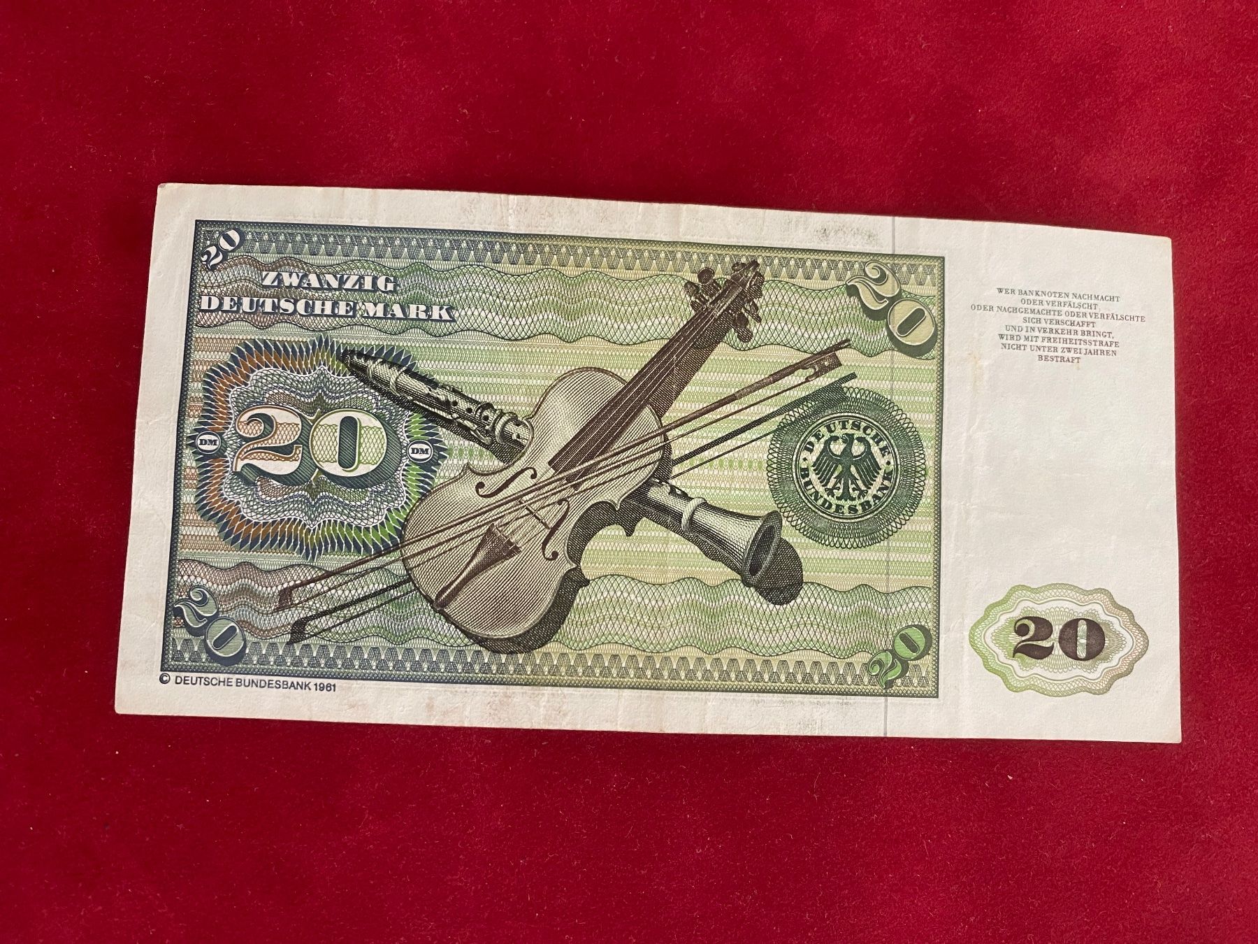 Banconote: 20 Mark 1980 Banknote – Usato da Muralto venduto da Alex1912 1