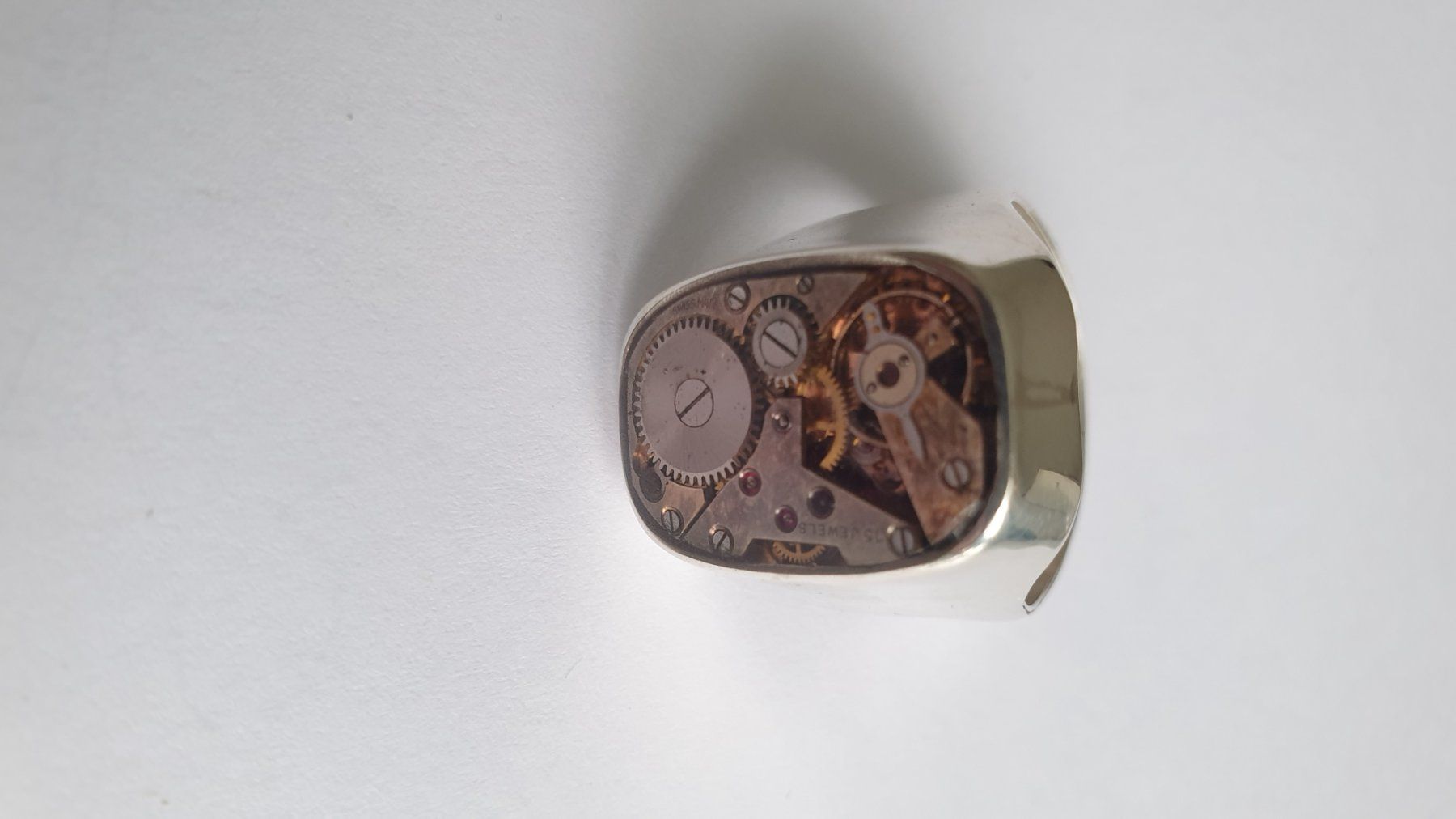 Anelli: Silberring mit mechanischen Uhrwerk hand made – Usato da Wettingen venduto da Hc41 1