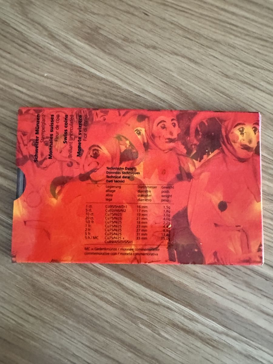 Tutti le monete: Schweizer Münz-Set Carnaval de Bâle 2000, Brillanter Zustand – Nuovo e nell'imballaggio originale da Basel venduto da triniswiss68 1