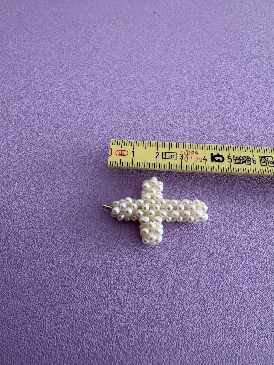 Pendentifs: Kreuz aus echten Perlen – Neuf (Voir description) à Siglistorf par chrugi61 2