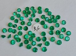 NEW PRICE / LOT de 1 CT EMERAUDES BRESILIENNES 3,6 mm