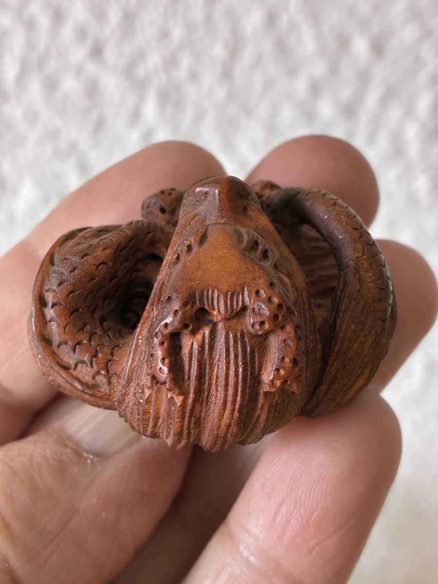 Statuette: Japon netsuke objet traditionnel en bois de buis – Usato da St-Aubin-Sauges venduto da asianart 5