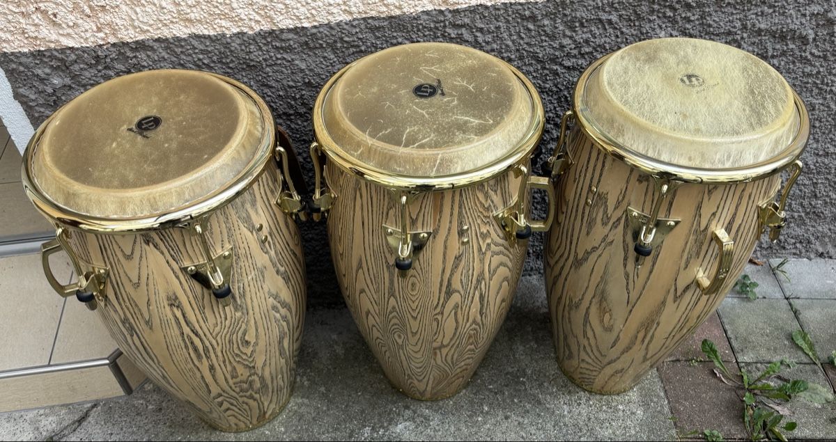 Musikinstrumente: LP Galaxy 3-er Conga Set plus Trolleys – Gebraucht aus St. Gallen von Banche 2