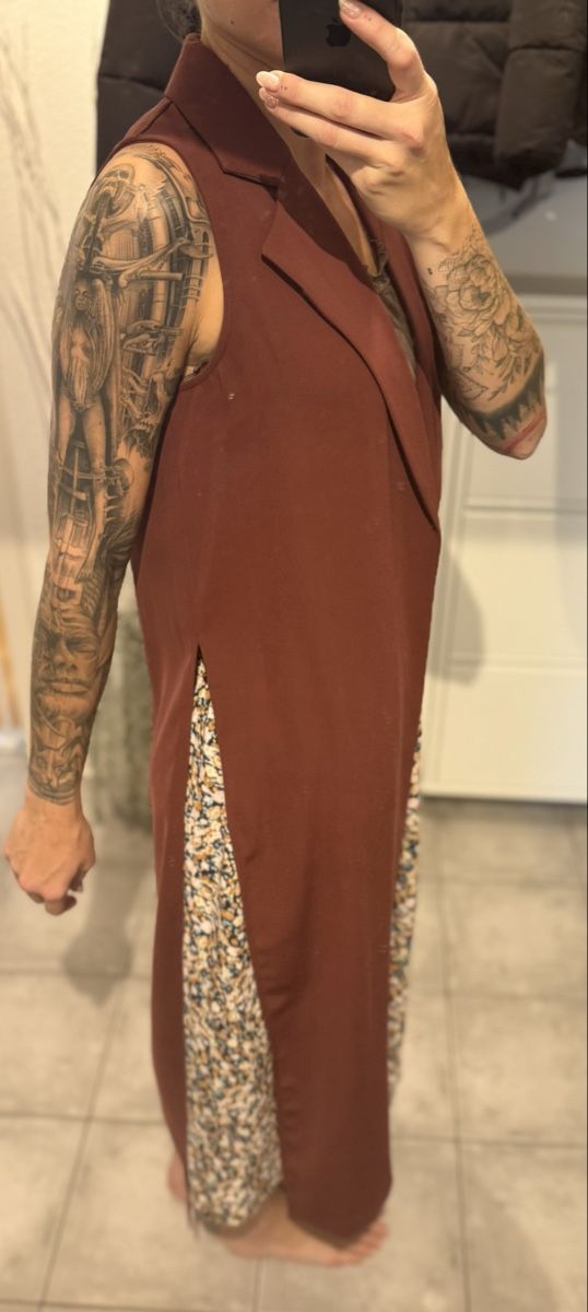 Mango Gilet & Giacche senza maniche: Langes Gilet / Weste Bordeaux – Nuovo (secondo la descrizione) da Bern venduto da kwa_pyt9 1