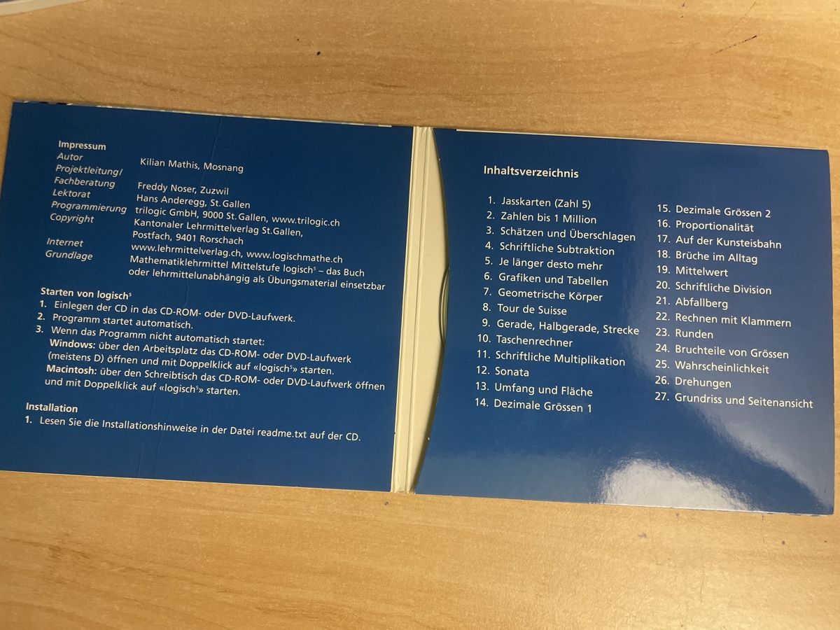 CD: Logisch 5 Mathematik Lehrmittel 5. Klasse  – Usato da Obergerlafingen venduto da cabo4 1