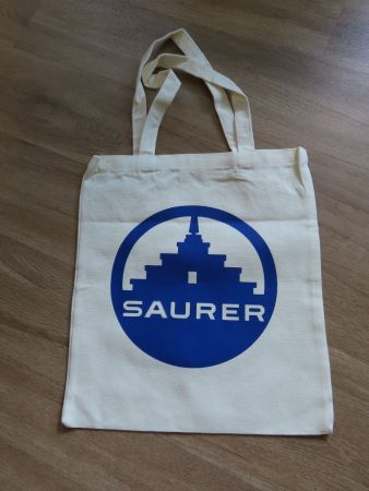 Einkaufstasche mit SAURER - BERNA Logo aus Baumwolle, Neu