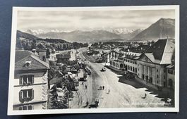 Thun Bahnhof, STI-Strassenbahn Dampfschifflände / ca. 1930